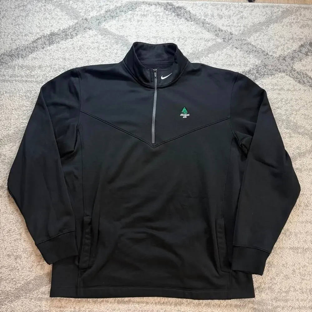 Nike Golf tour performance quarter zip black Litchfield Golf Club 1892 Large